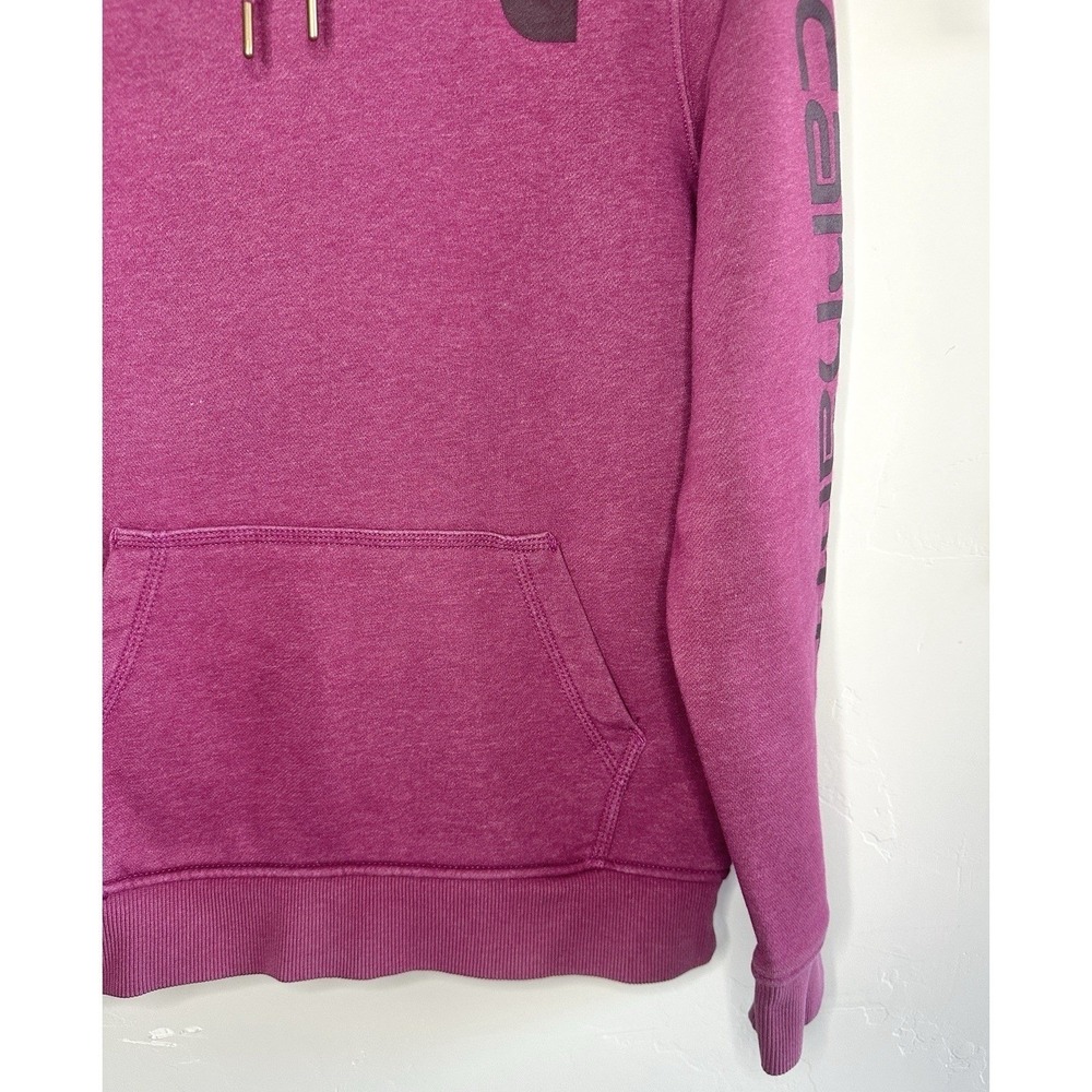 Carhartt Women's Clarksburg Hoodie Berry Pink Heather Medium Workwear Streetwear - Picture 8 of 16